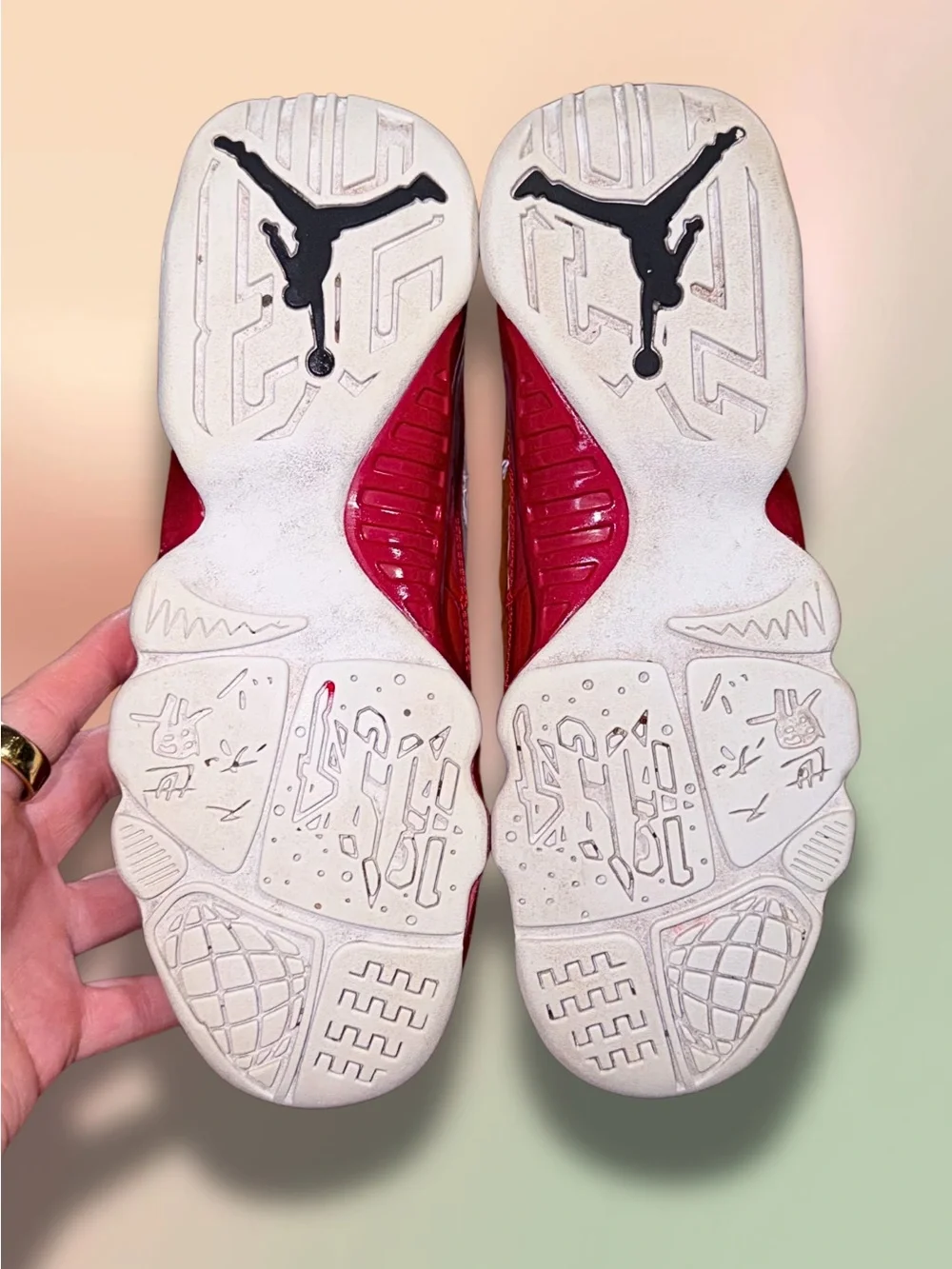 Air Jordan 9 Retro GS Gym Red White Black 2019 Sneakers 302359-160 Size 5Y